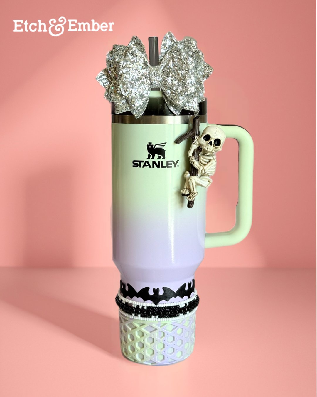 Skeleton ‘Hang On’ Charm - Tumbler Handle Charm *Limited*