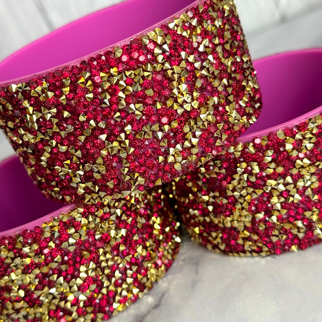 Berry Gold Druzy BLING Tumbler Boot -fits 40oz New!