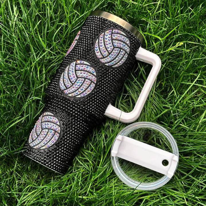 Pre-Order: 40 Oz. Crystal Volleyball Tumbler (Ships Approx. 7/15)