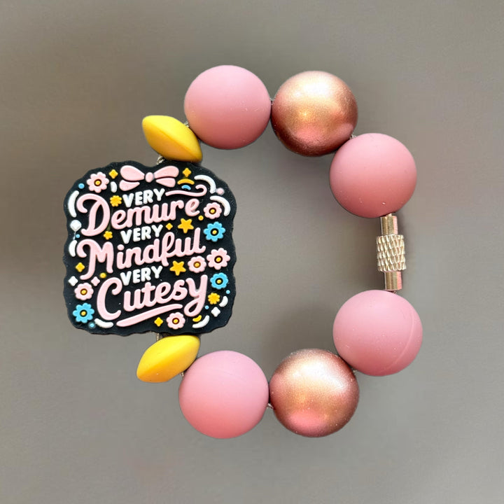 Very Demure Wildflower Handle Bracelet - Tumbler Handle Charm