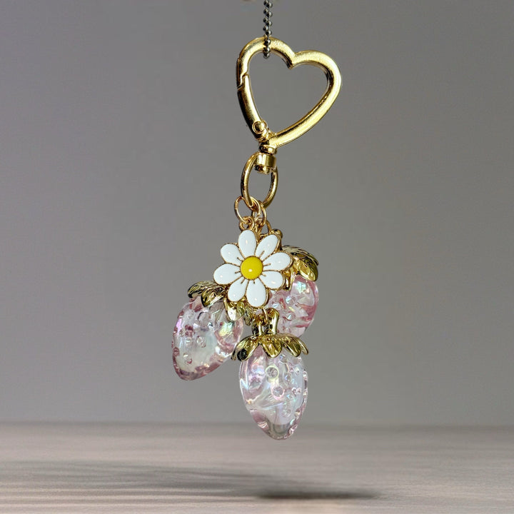 Light Pink Strawberry Charm - Tumbler Handle Charm