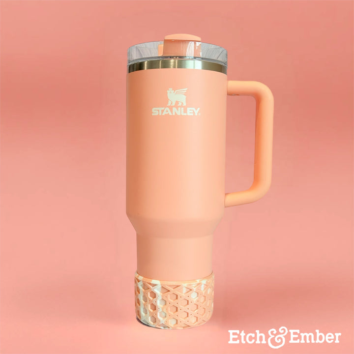 Peaches & Cream Waffle Tumbler Boot -Fall fits 20-40oz