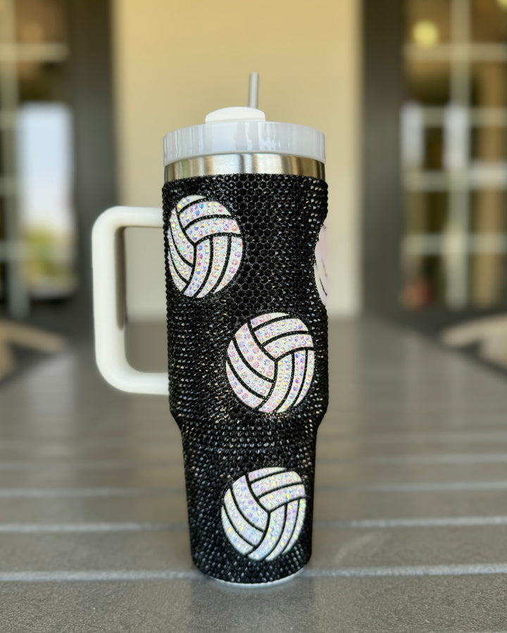 Pre-Order: 40 Oz. Crystal Volleyball Tumbler (Ships Approx. 7/15)