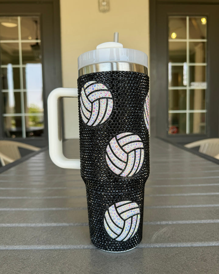 Pre-Order: 40 Oz. Crystal Volleyball Tumbler (Ships Approx. 7/15)