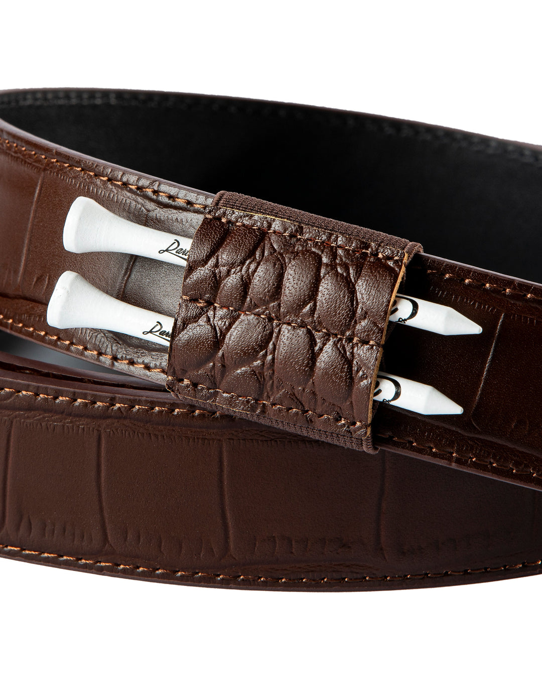 Bayou Brown Gator Golf Belt