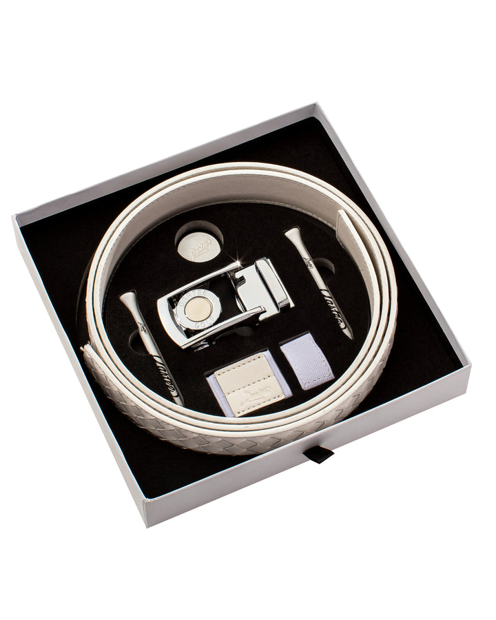 White Braid Golf Belt