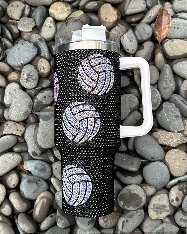 Pre-Order: 40 Oz. Crystal Volleyball Tumbler (Ships Approx. 7/15)