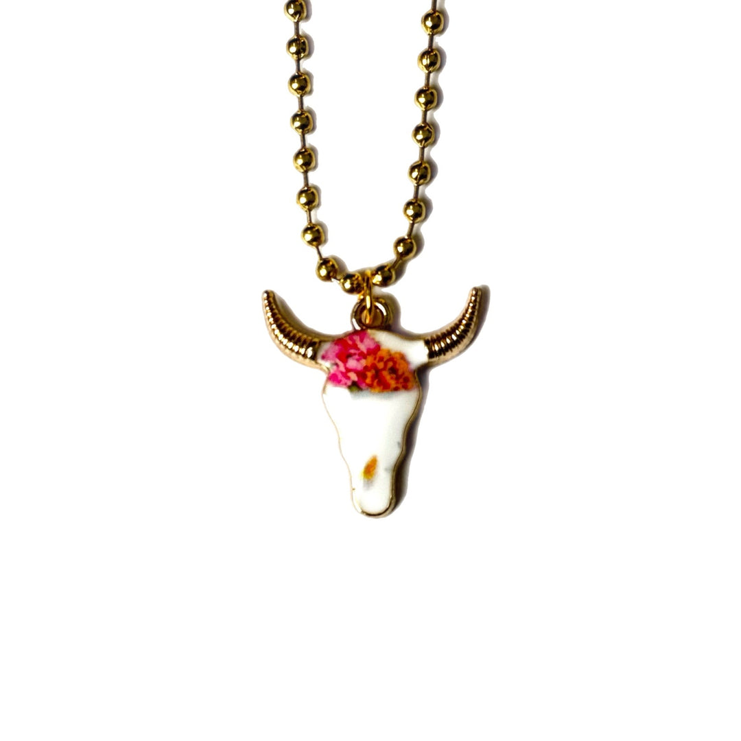 Cow Skull Charm - Tumbler Handle Charm