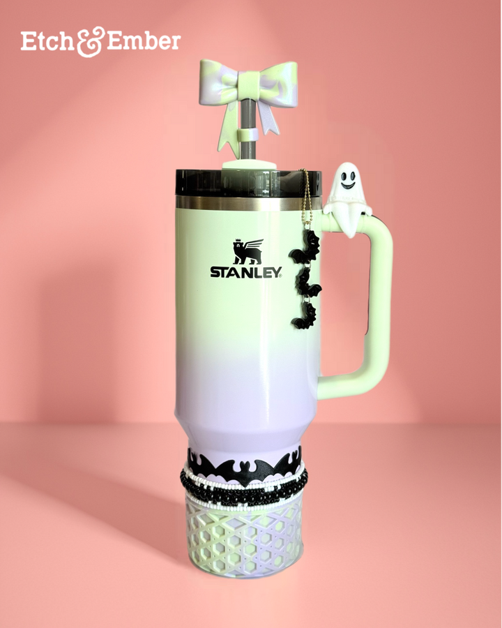 Sitting Ghost Charm - Tumbler Handle Charm