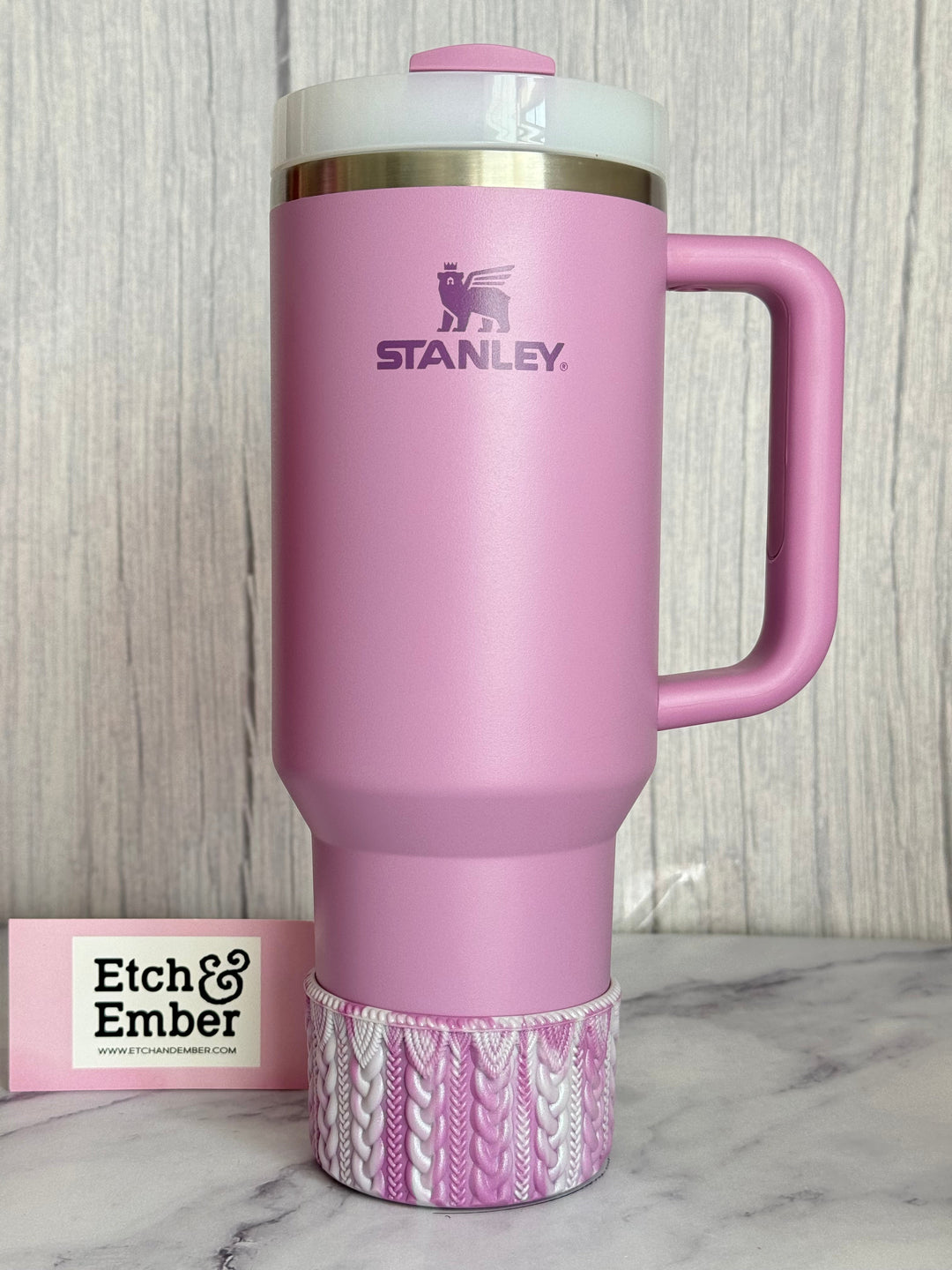 Laura’s Pretty Purple REMIX MACRAME Tumbler Boot -fits 20-40oz