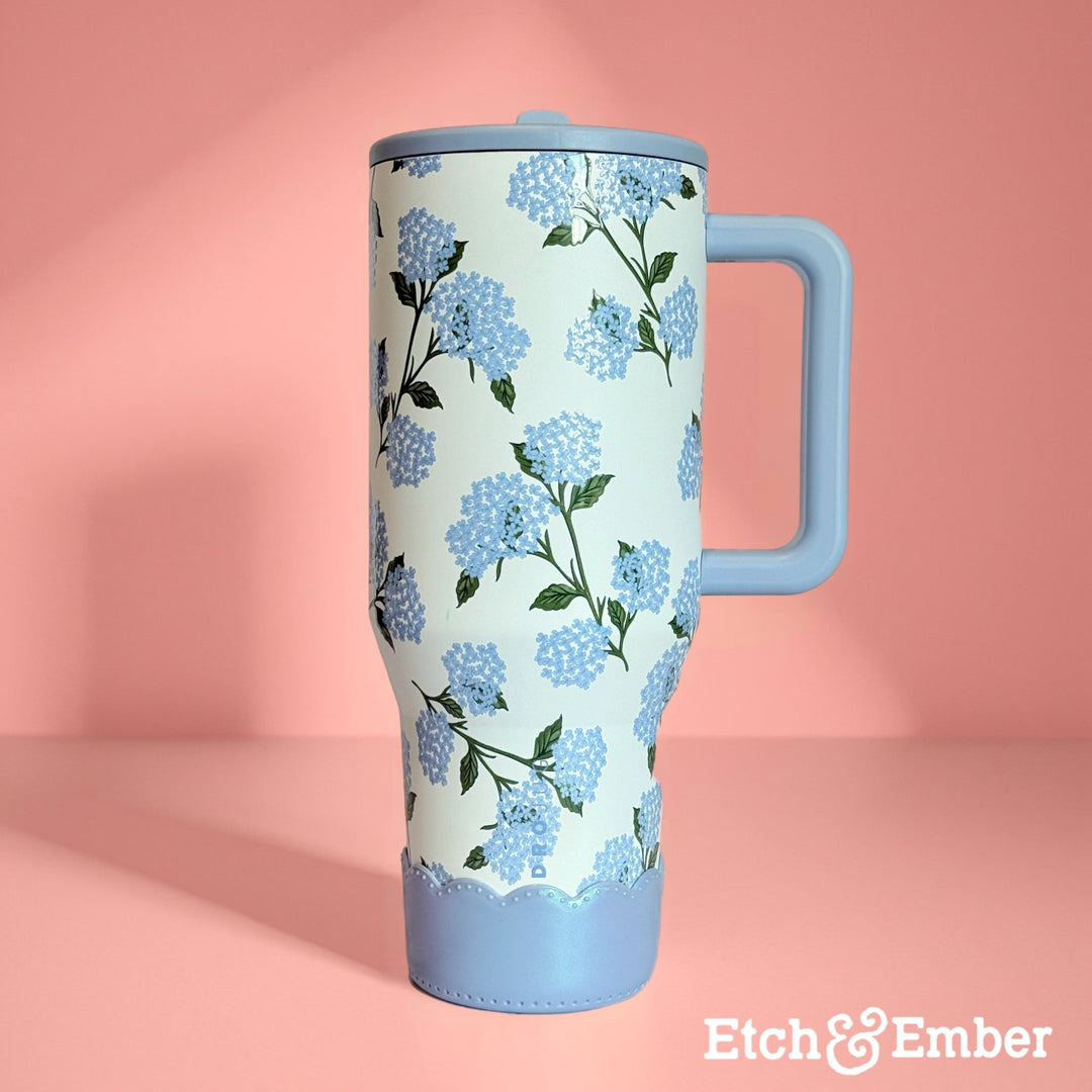 Hydrangea HJ Scalloped Tumbler Boot -fits 20-40oz