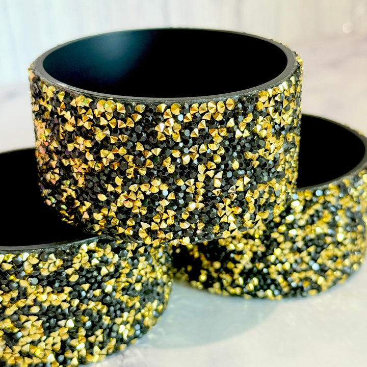 Black & Gold Druzy BLING  Boot