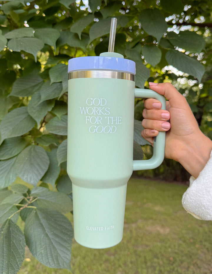 God Works for the Good 40 oz Tumbler