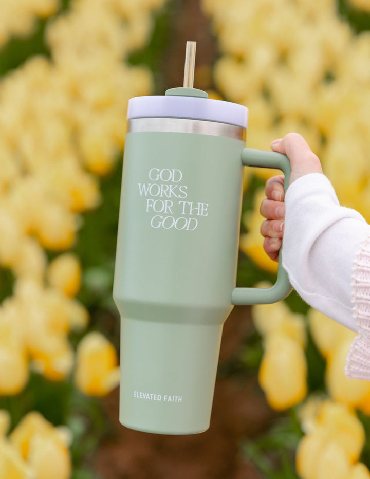 God Works for the Good 40 oz Tumbler