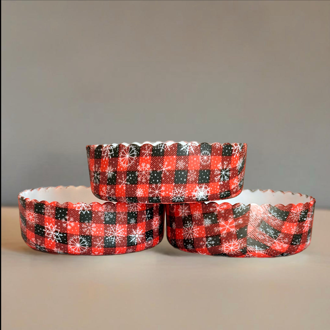 Buffalo Plaid 3.25” Scalloped Shorty  Boot