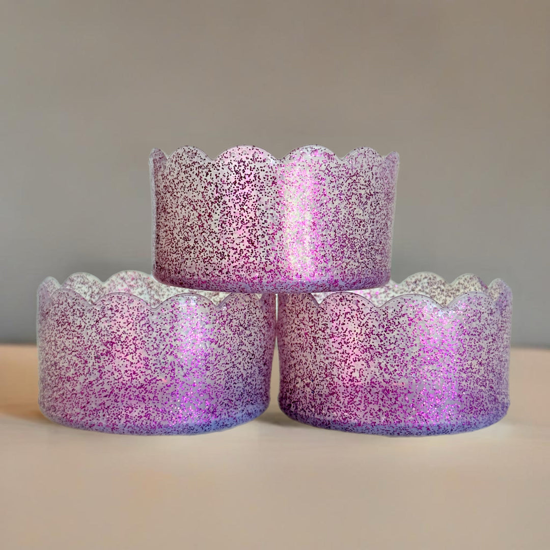 Purple Glitter Scalloped  Boot