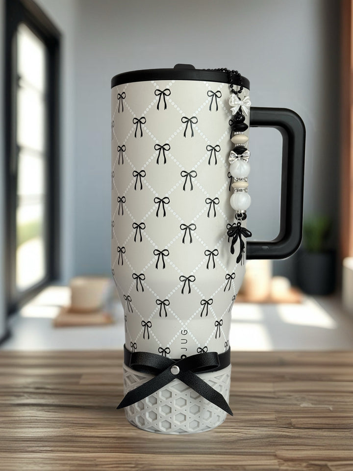 Black Bow Tumbler Bracelet