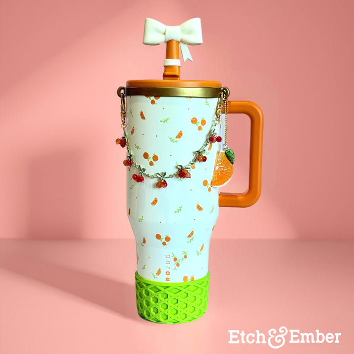 Orange Slice Charm - Tumbler Handle Charm