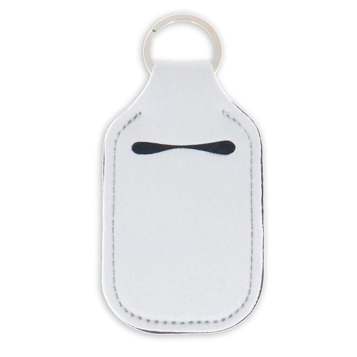 1 x Blank 1oz Hand Sanitizer Sleeve Key Holder, White Sublimation Ready, Sublimation Key Ring, Neoprene Sublimation Keychain