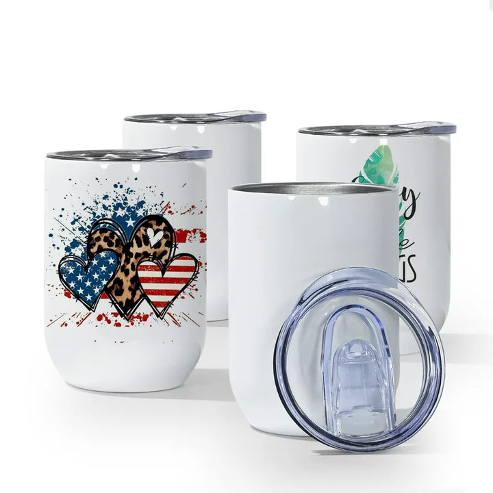 Blank 12oz Wine Sublimation Tumbler Straight (non-tapered) BPA Free Stainless Steel Dual Wall