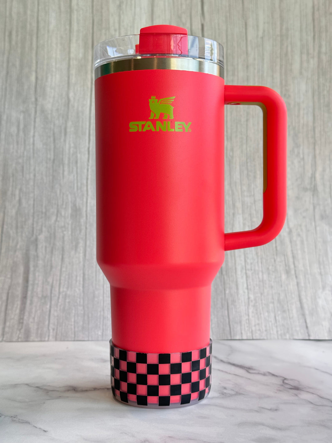 Clear Checkers Tumbler Boot -fits 20-40oz New!