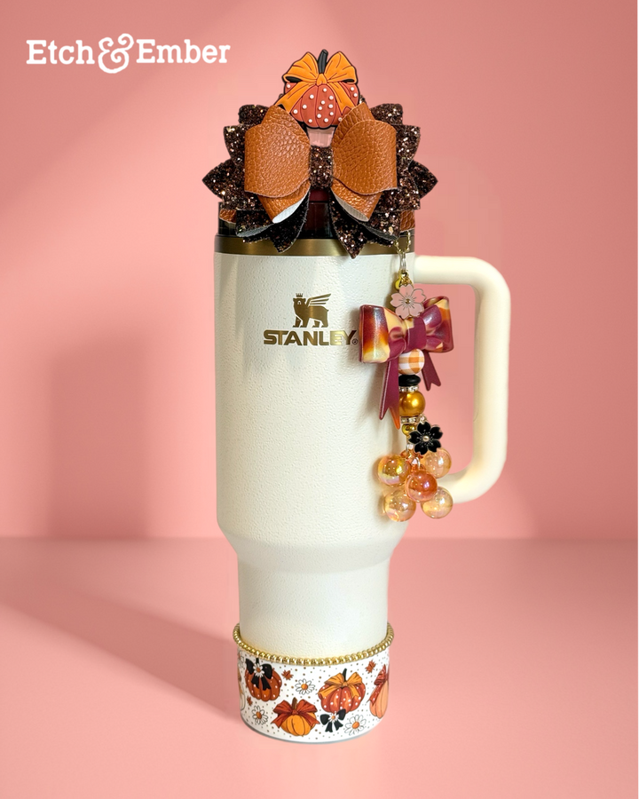 Polka Dot Pumpkins  Boot
