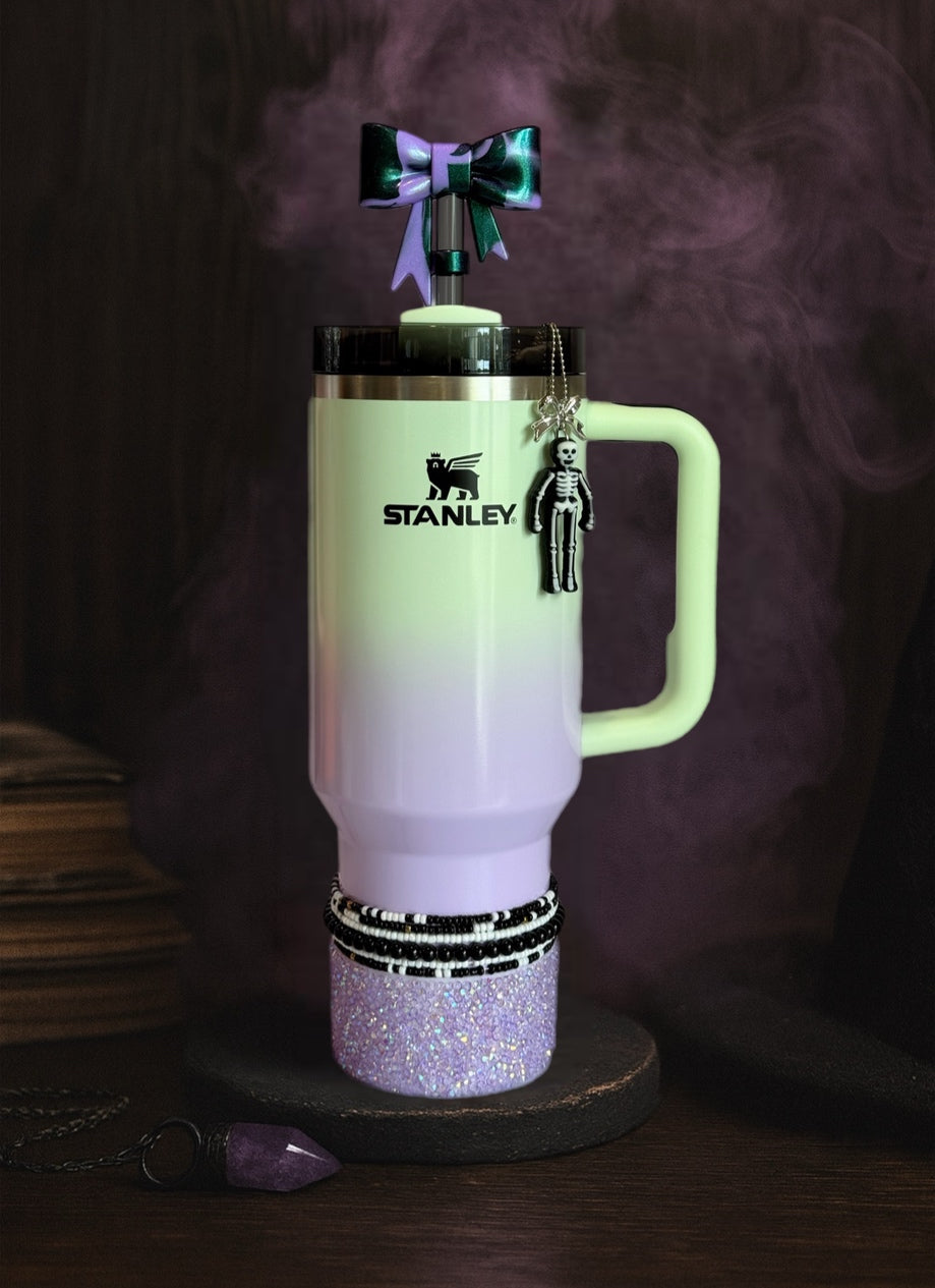 Spellcast Black 3D Bow Straw Topper