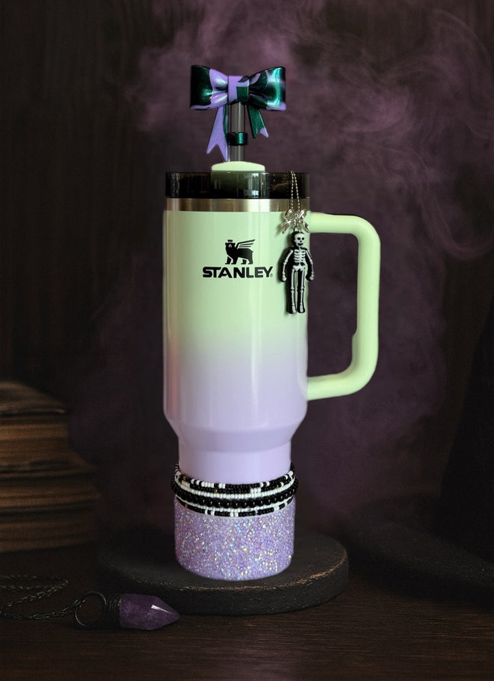Spellcast Black 3D Bow Straw Topper