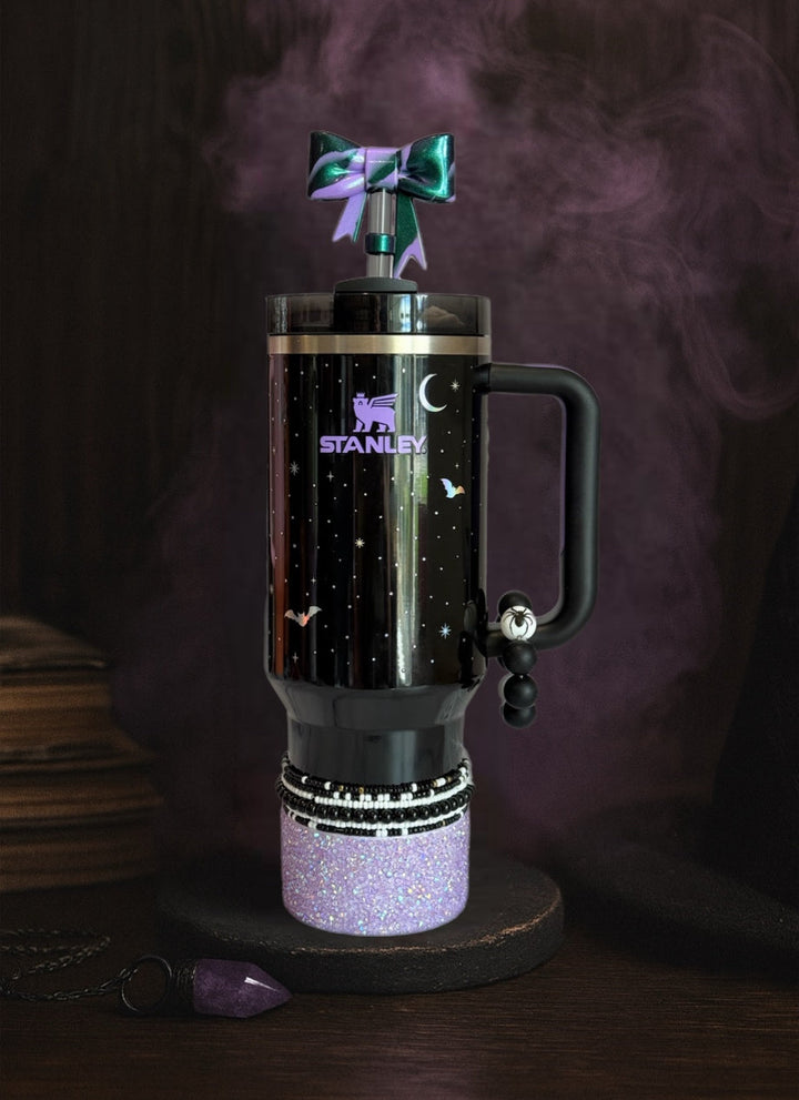 Spellcast Black 3D Bow Straw Topper