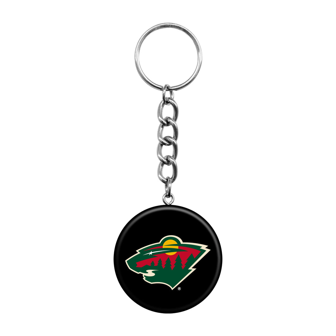 Minnesota Wild Mini Hockey Puck Keychain