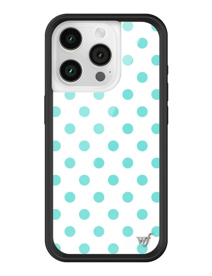 Polka Dot | White and Turquoise iPhone Case