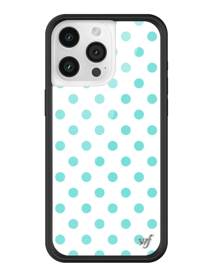 Polka Dot | White and Turquoise iPhone Case