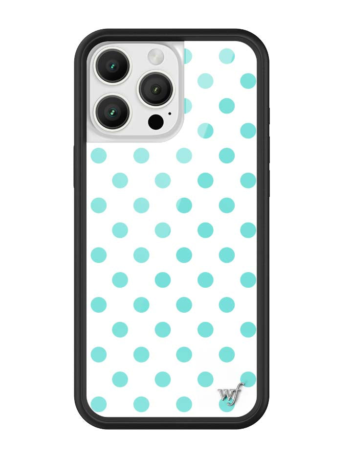 Polka Dot | White and Turquoise iPhone Case