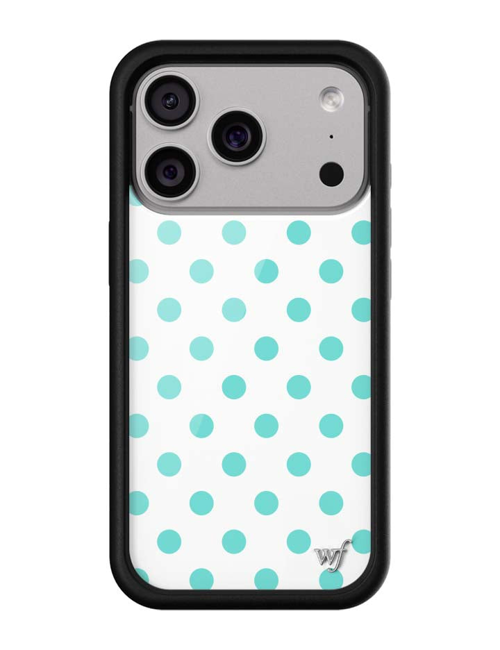 Polka Dot | White and Turquoise iPhone Case