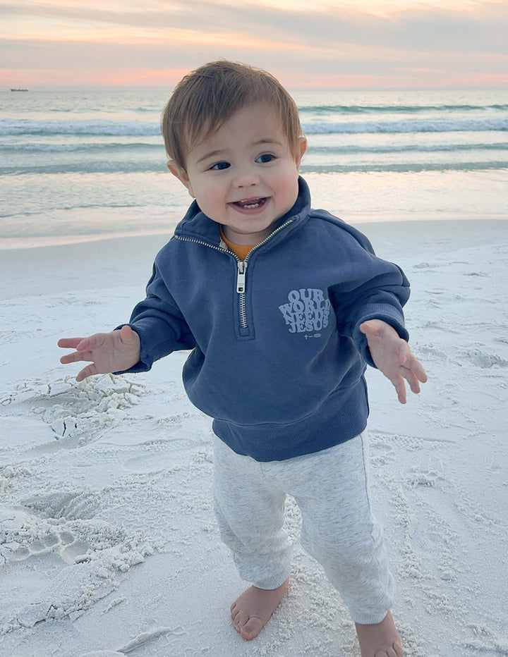 Our World Needs Jesus Kids Half-Zip