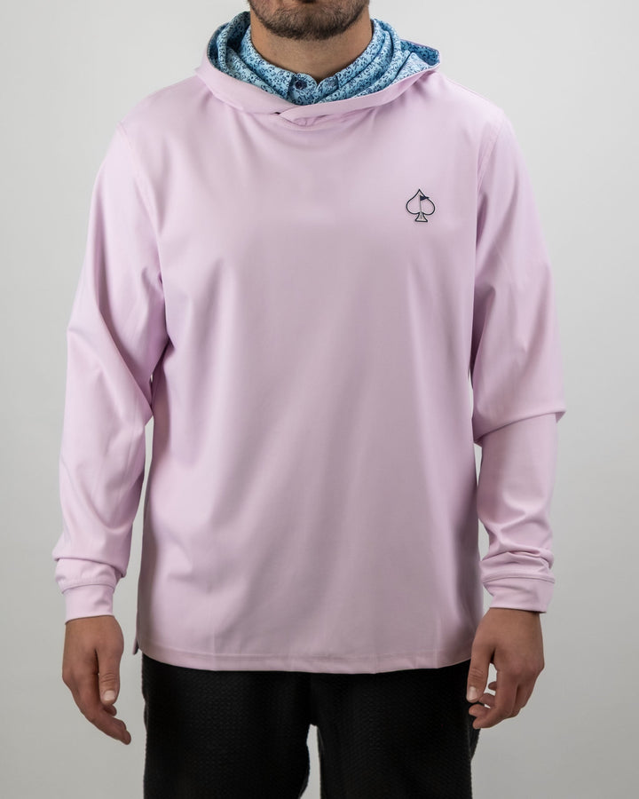 Performance Golf Hoodie - Flower Doodle Blue