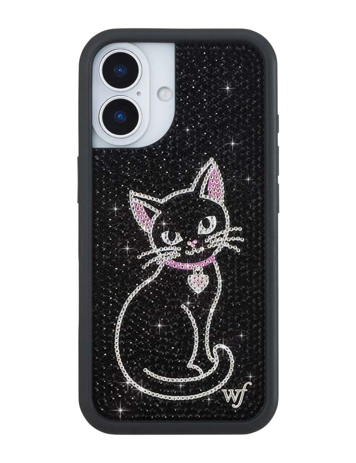 Rhinestone | Black Cat iPhone Case