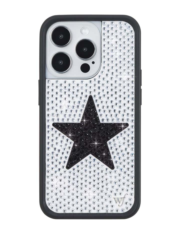 Rhinestone Star| White and Black iPhone Case