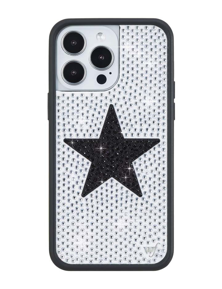 Rhinestone Star| White and Black iPhone Case