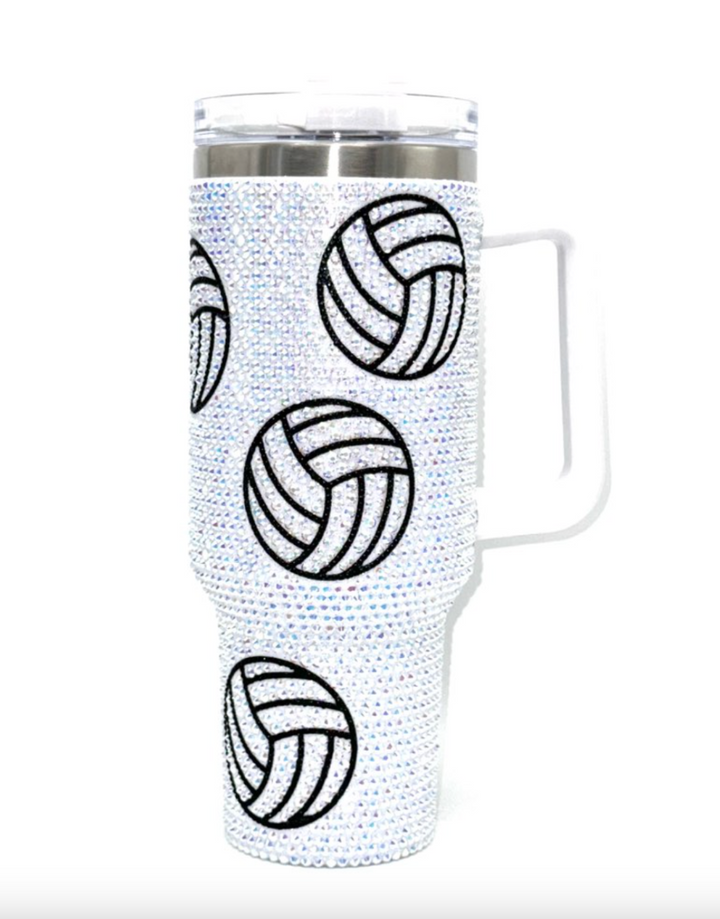 Pre-Order: 40 Oz. Crystal Volleyball Tumbler (Ships Approx. 7/15)