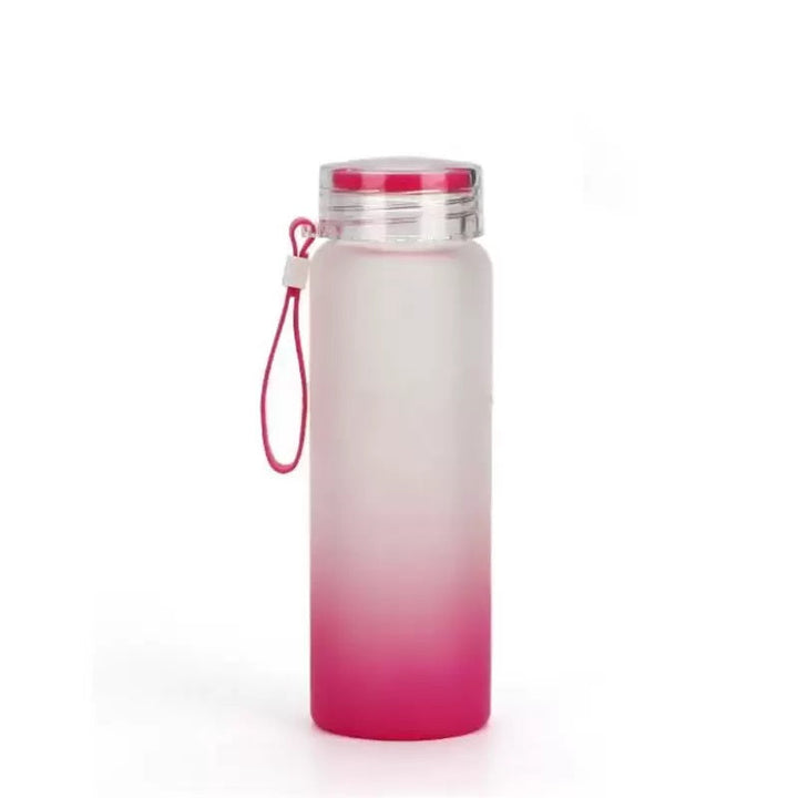 17oz Sublimation blank frosted glass Ombre gradient Tumblers Water Bottle