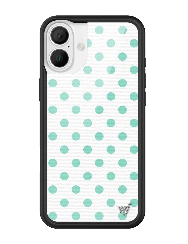 Polka Dot | White and Turquoise iPhone Case
