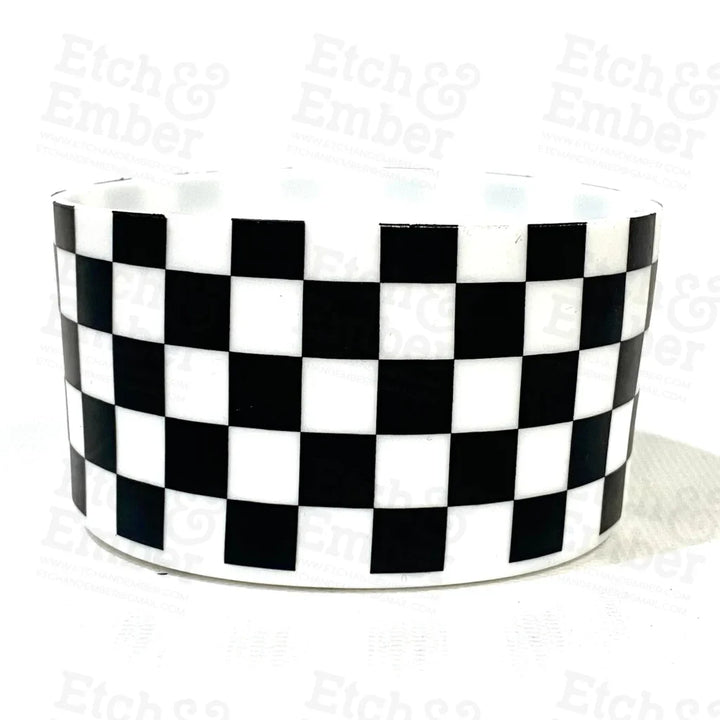 Black & White Checkers Tumbler Boot -fits 20-40oz