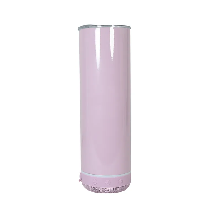 20oz Sublimation Macaroon Bluetooth Speaker Tumblers Stainless Steel Double Wall Sublimation Skinny Straight Tumblers