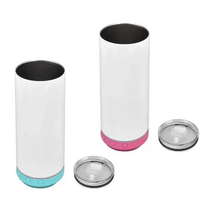 Bulk Pack 20oz Sublimation Bluetooth speaker tumbler. Music Tumblers W/ Lid, Speaker & Straw
