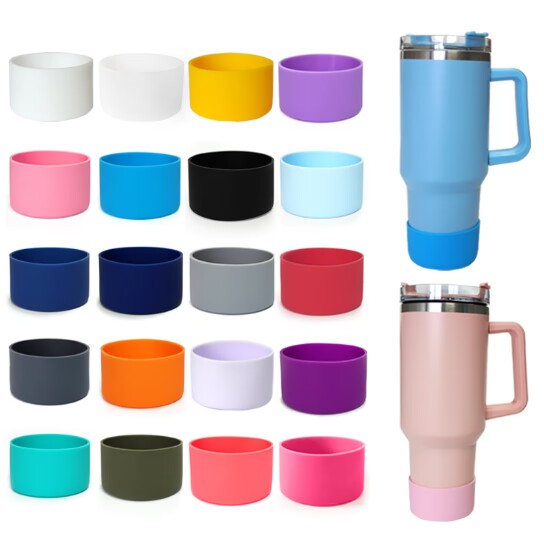 Colored Silicone rubber boot coaster for 30oz & 40oz style tumblers