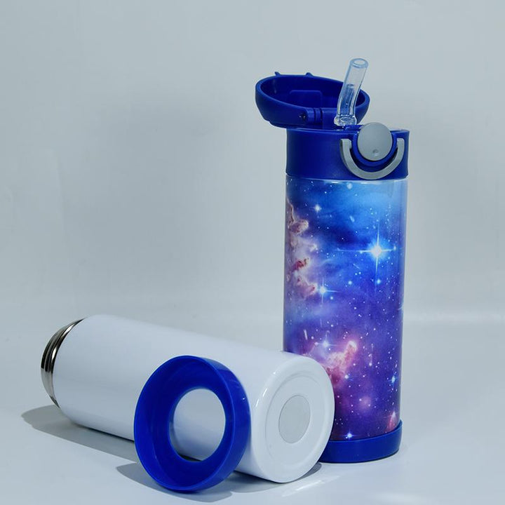 12oz Blank Sublimation Sippy Cup Straight Stainless steel Drinking Tumbler Sport Water Bottles with Handle