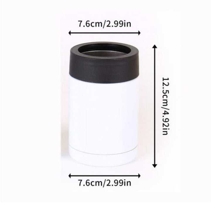 12oz Blank Sublimation Tumbler Can Cooler Soda Beer Double-Wall Stainless Steel Vacuum Beer Holder for Standard soda Cans
