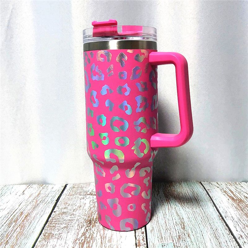 40oz Sublimation Glitter Holographic Stainless Steel Tumbler w/ Handle –  Hailey Brook Designs