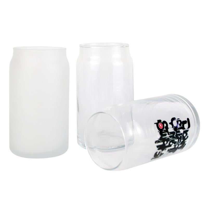 12oz or 16oz Sublimation Blank Glass Can Jar Tumbler (Clear or Frosted)